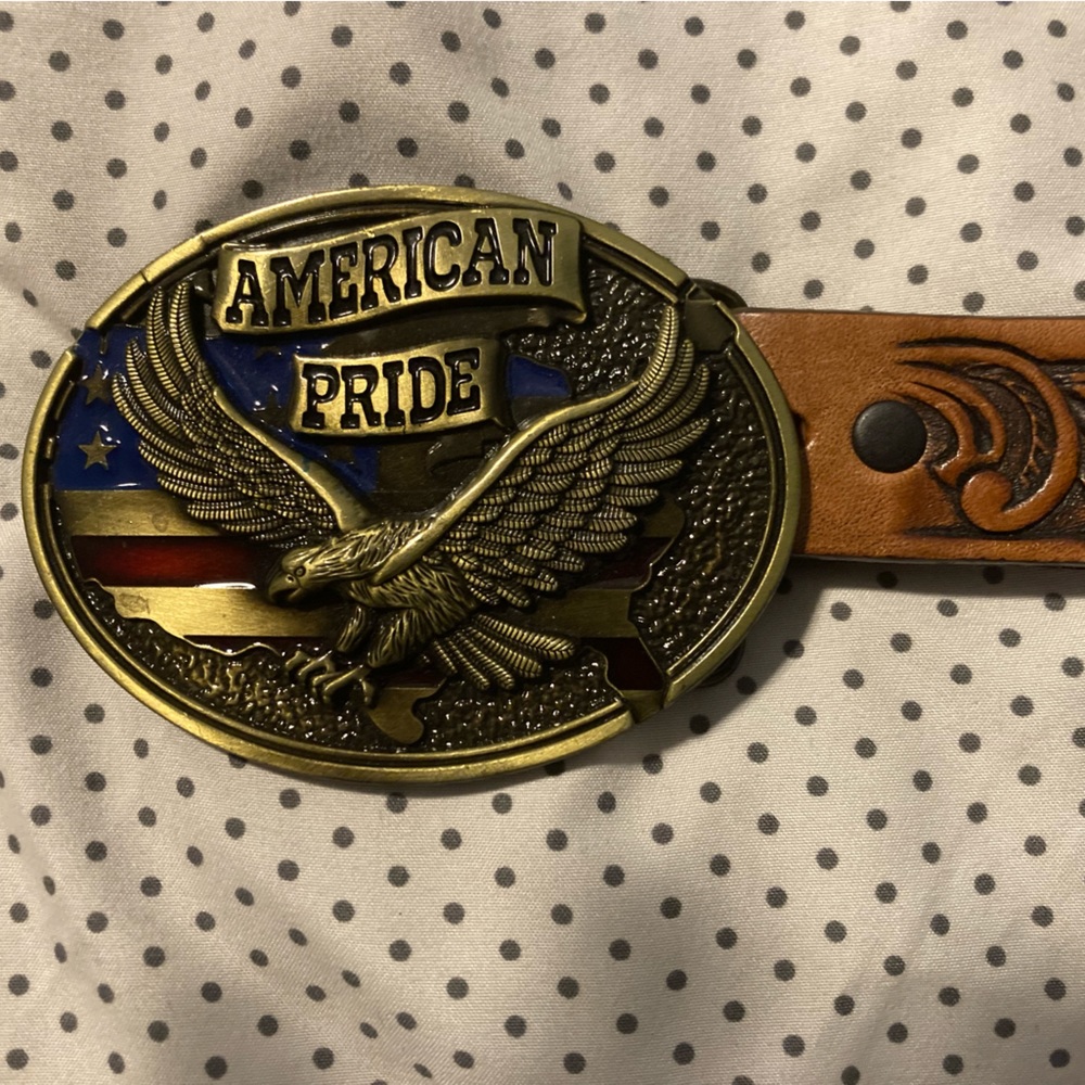 Boy belt with buckle, American Pride